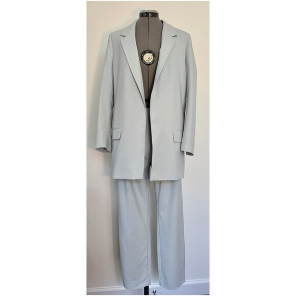 All Saints Aleida Lightweight Tri Blazer & Pants - Iced Blue - US8/UK12 - NWT - Picture 5 of 11